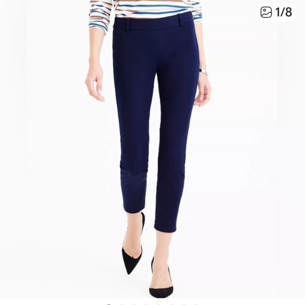 J. Crew Minnie Navy Cropped Trousers